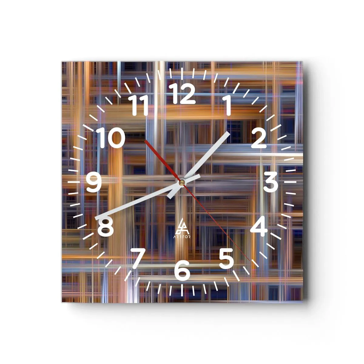 Horloge murale - Pendule murale - Tissé de lumière - 30x30 cm