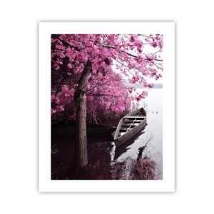 Affiche - Poster - Dans un silence rose - 40x50 cm