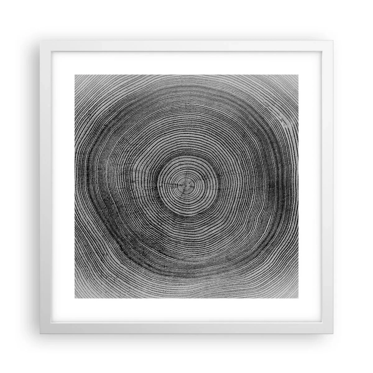 Affiche dans un cadre blanc - Poster - Signe du temps - 40x40 cm