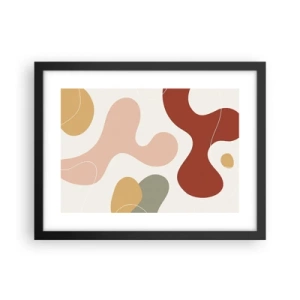 Affiche dans un cadre noir - Poster - Entrelac - 40x30 cm