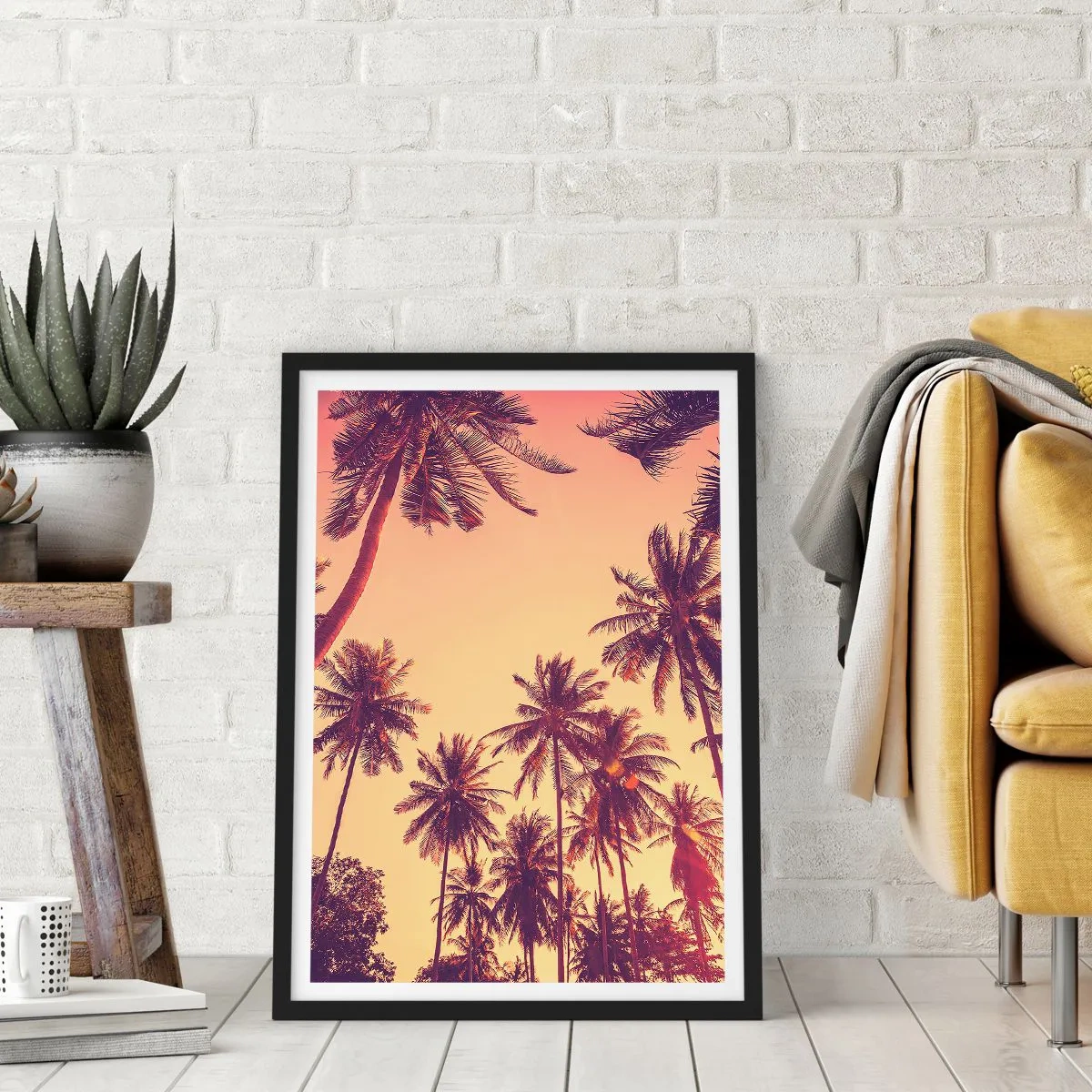 Affiche dans un cadre noir - Poster - Variation tropicale - 30x40 cm