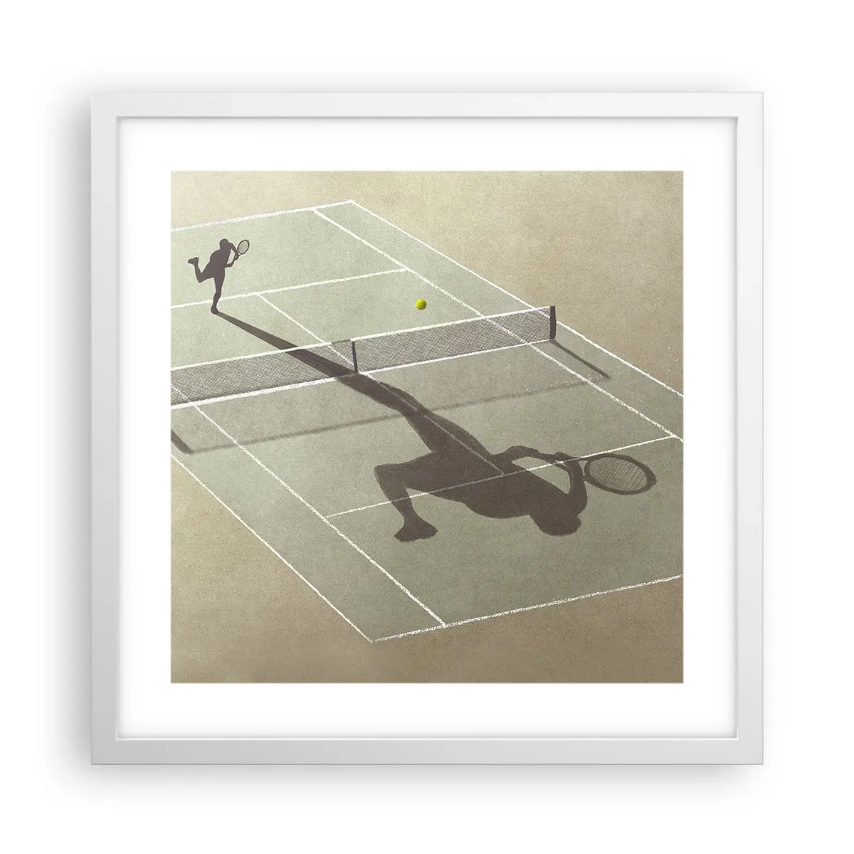 Affiche dans un cadre blanc - Poster - Dépassement de soi - 40x40 cm