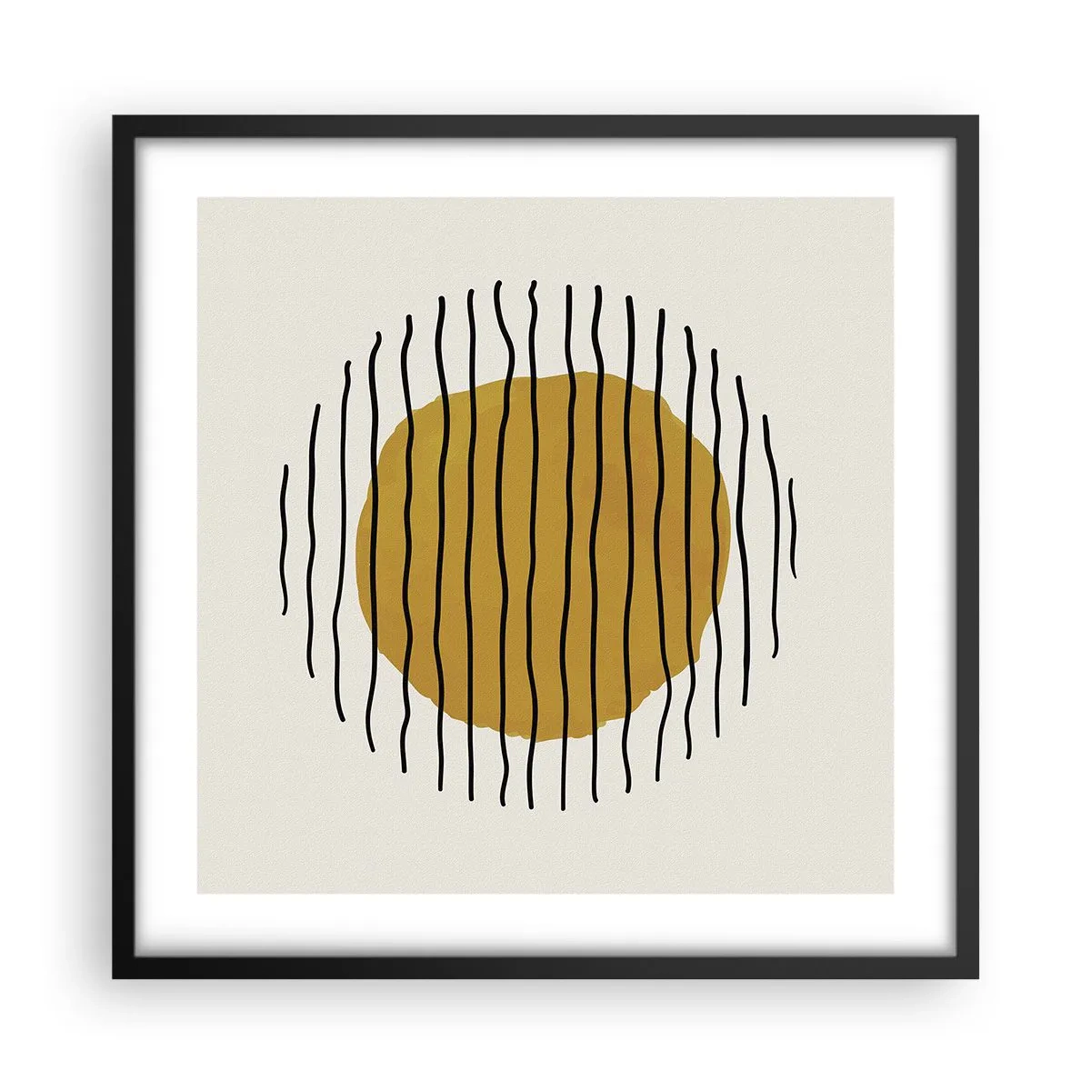 Affiche dans un cadre noir - Poster - Abstraction tremblante de chaleur - 50x50 cm