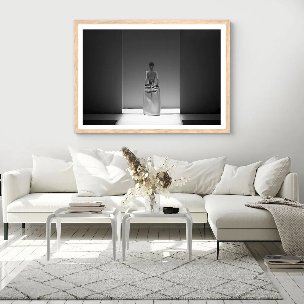 Affiche dans un chêne clair - Poster - Simplicité raffinée - 40x30 cm