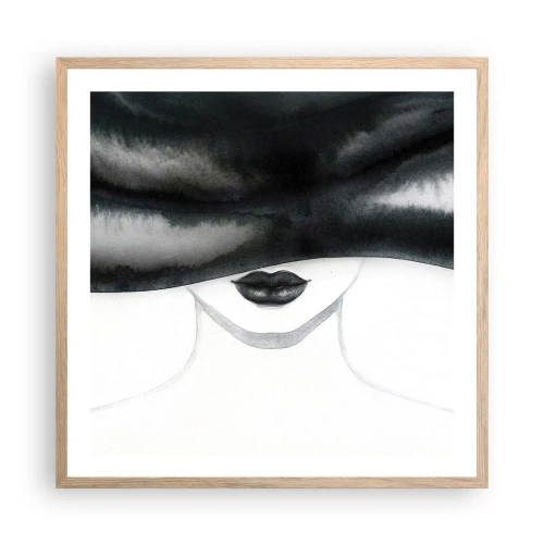 Affiche dans un chêne clair - Poster - Un mystère sensuel - 60x60 cm