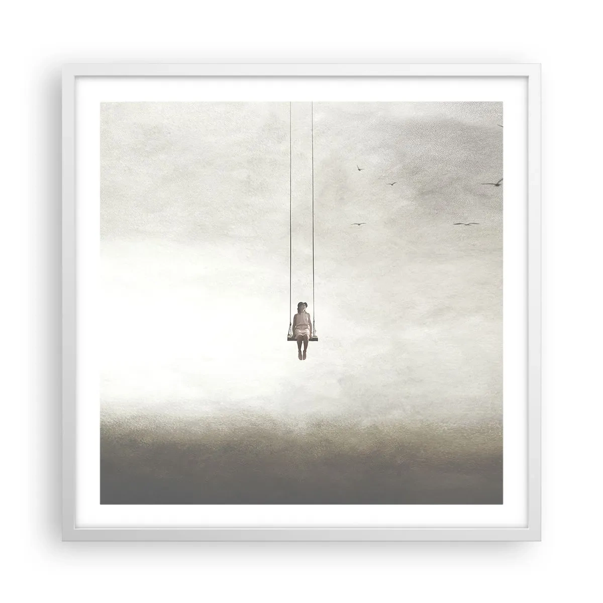 Affiche dans un cadre blanc - Poster - Enfant en nous - 60x60 cm
