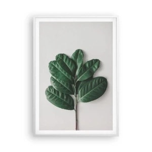 Affiche dans un cadre blanc - Poster - Dessin de la nature elle-même - 70x100 cm