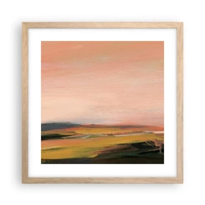 Affiche dans un chêne clair - Poster - Dans les tons de roses - 40x40 cm