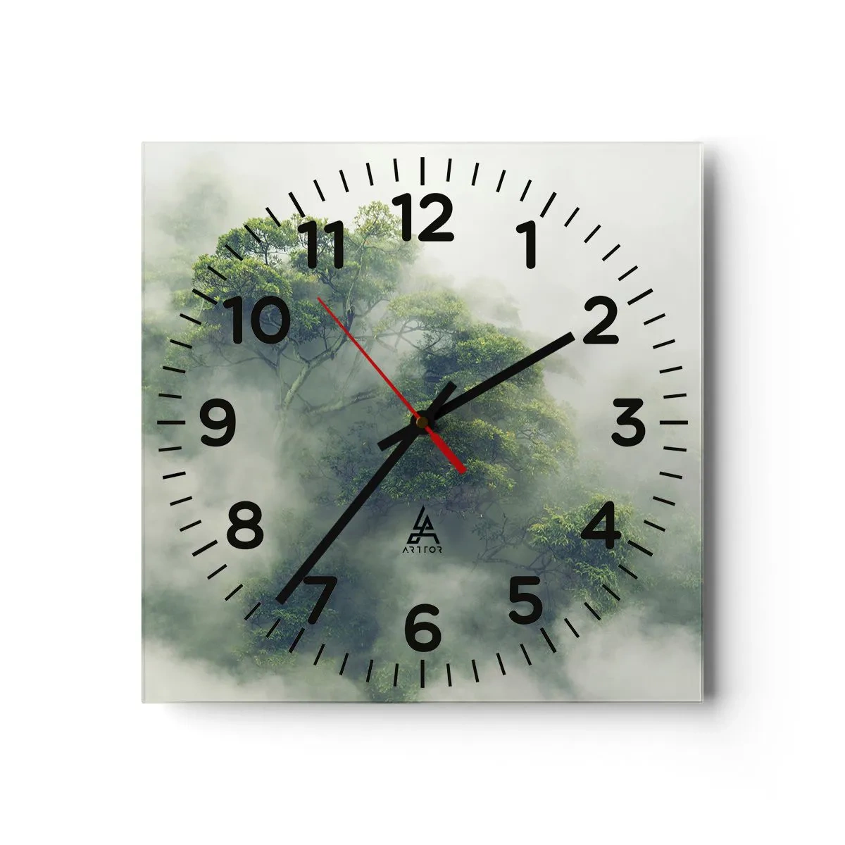 Horloge murale - Pendule murale - Enveloppé de brouillard - 40x40 cm