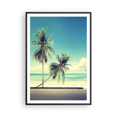 Affiche dans un cadre noir - Poster - Il est temps de commencer les vacances - 70x100 cm