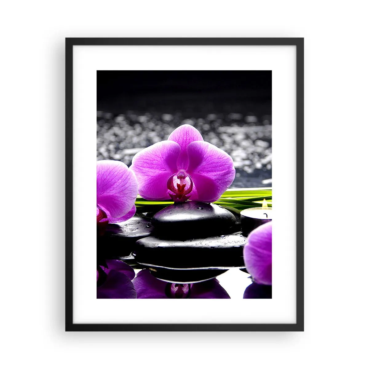 Affiche dans un cadre noir - Poster - Se noyer dans la paix et la tranquillité - 40x50 cm