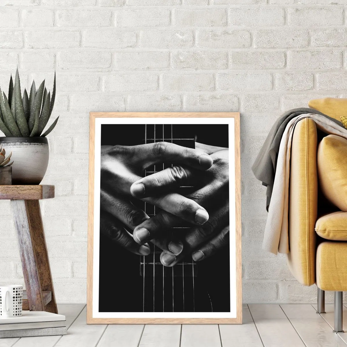 Affiche dans un chêne clair - Poster - Prière d'artiste - 50x70 cm