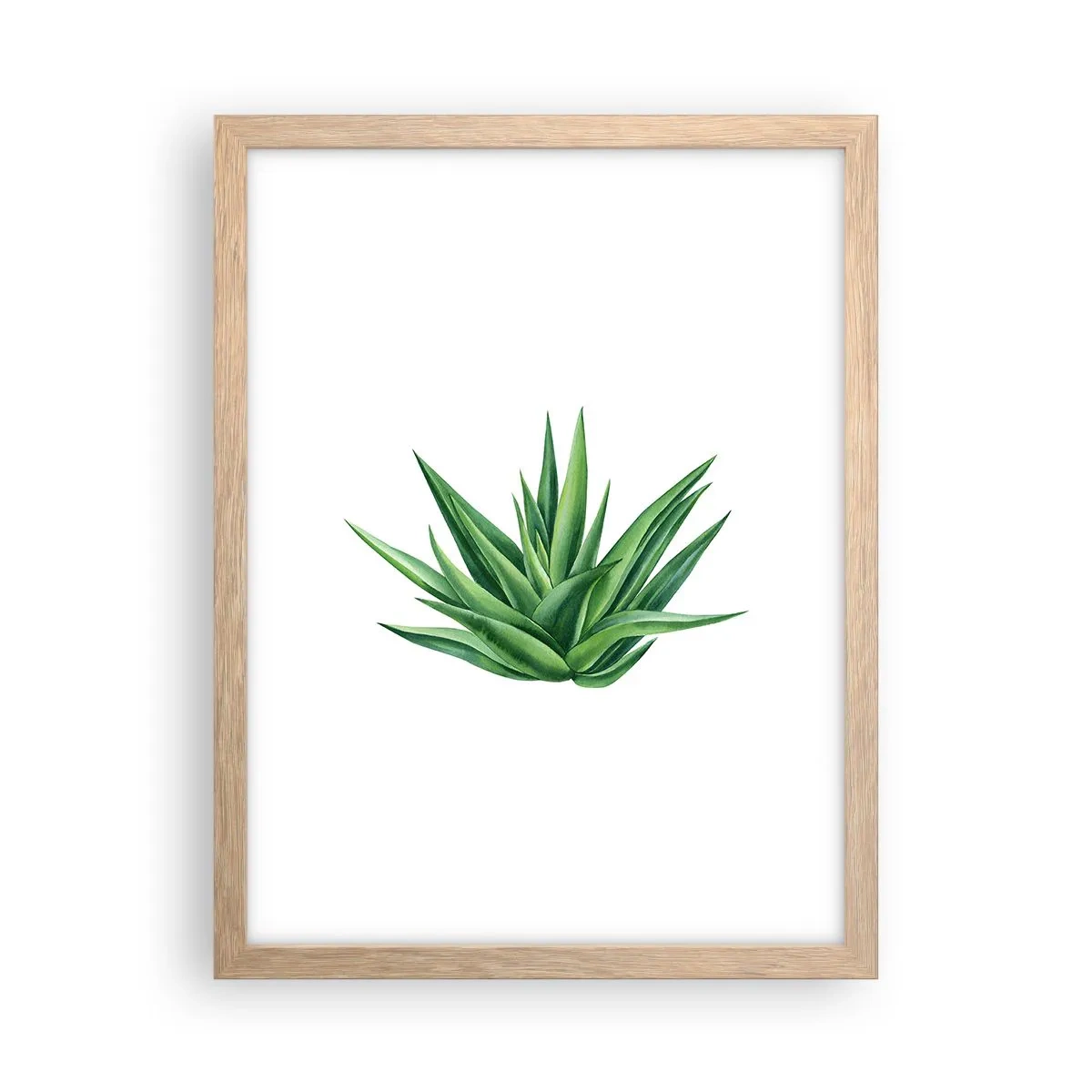 Affiche dans un chêne clair - Poster - Vert – force – vie - 30x40 cm