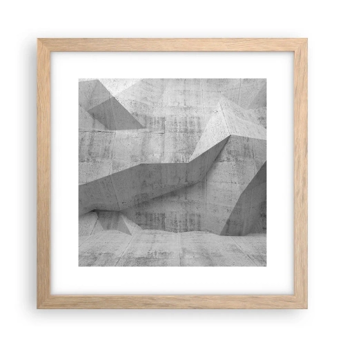 Affiche dans un chêne clair - Poster - Un vrai challenge - 30x30 cm