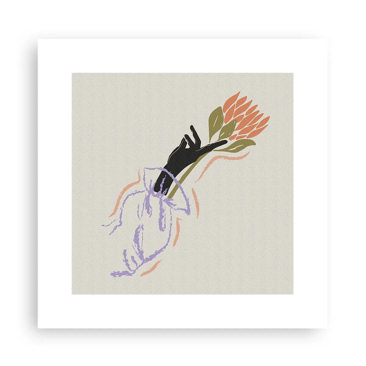 Affiche - Poster - Touche fraternelle - 30x30 cm