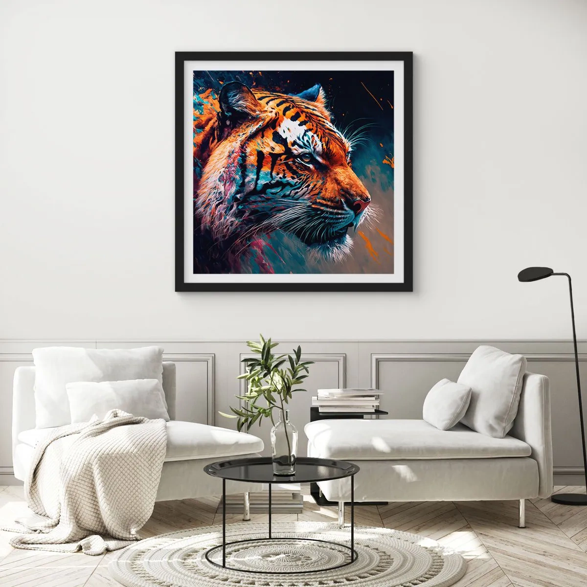 Affiche dans un cadre noir - Poster - Beauté sauvage - 30x30 cm