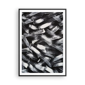 Affiche dans un cadre noir - Poster - L'abstraction dans l'esprit industriel - 70x100 cm