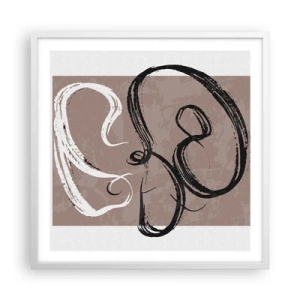 Affiche dans un cadre blanc - Poster - Composition – la recherche de la plénitude - 60x60 cm