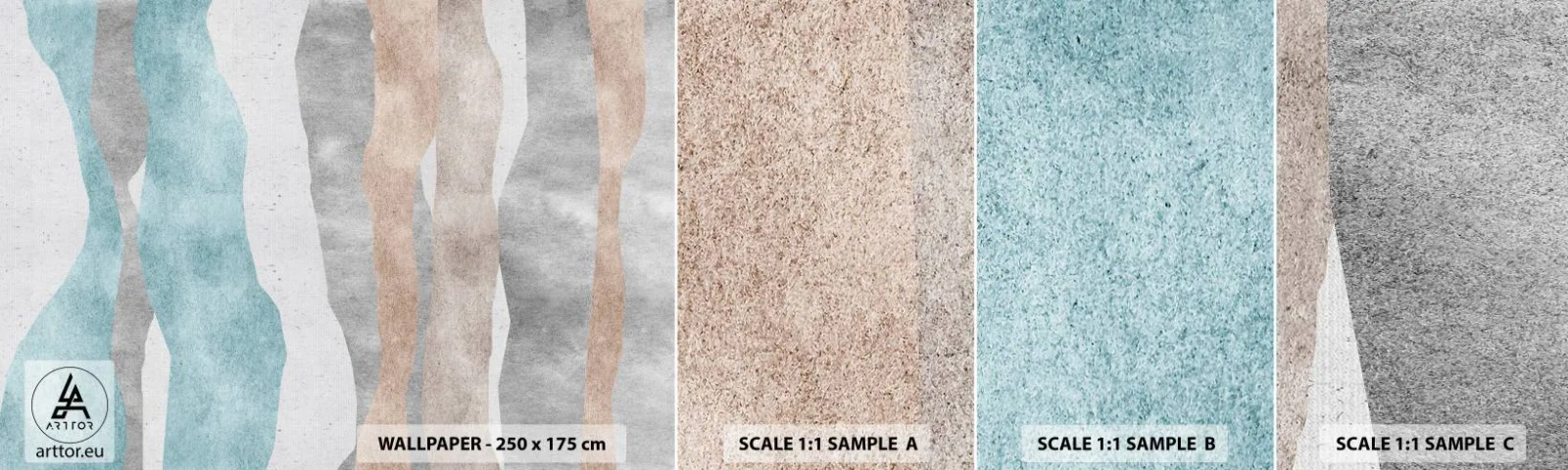 Échantillon de Papier Peint Autocollant Deluxe Sticker - Une étude de proximité - Pastel, Minimaliste, Lignes - 100x30 cm