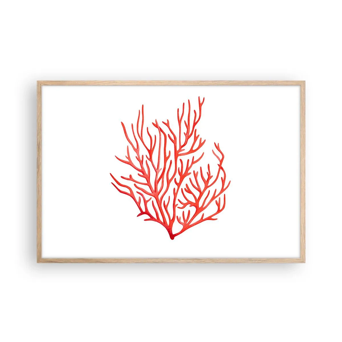 Affiche dans un chêne clair - Poster - Filigrane de corail - 91x61 cm