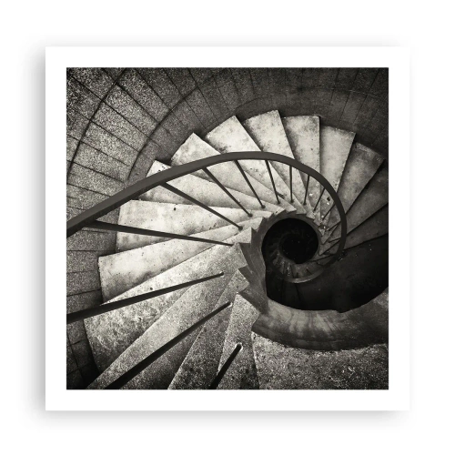Affiche - Poster - En haut des escaliers, en bas des escaliers - 60x60 cm