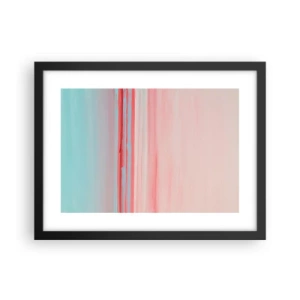 Affiche dans un cadre noir - Poster - Abstraction à l'aube - 40x30 cm