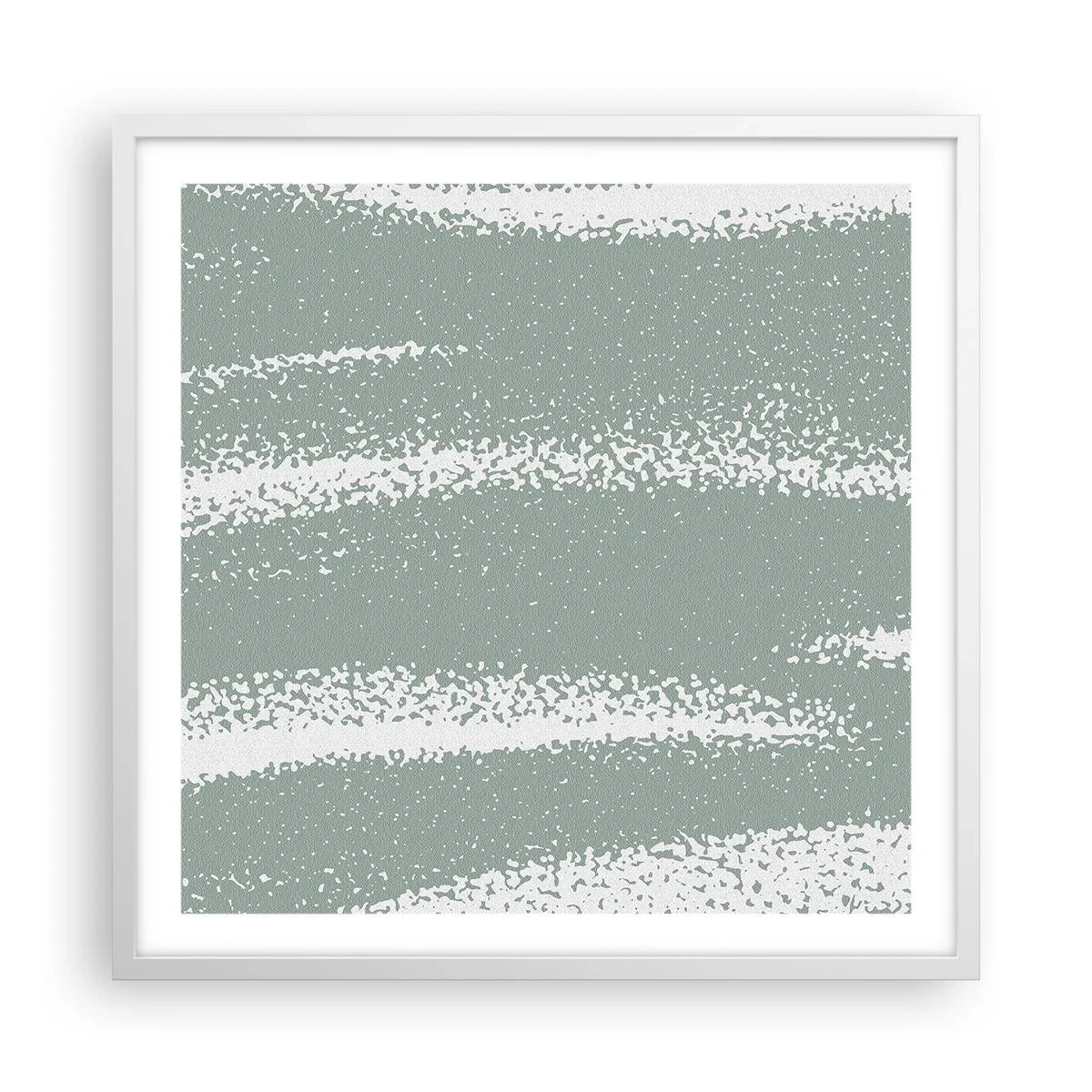 Affiche dans un cadre blanc - Poster - Abstraction dans un climat hivernal - 60x60 cm