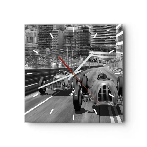 Horloge murale - Pendule murale - Il y a longtemps à Monté Carlo - 40x40 cm