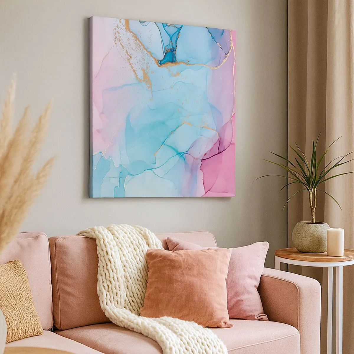 Impression sur toile - Image sur toile - Rencontre et mélange - 30x30 cm