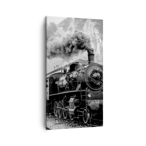 Impression sur toile - Image sur toile - Attend à la gare... - 45x80 cm