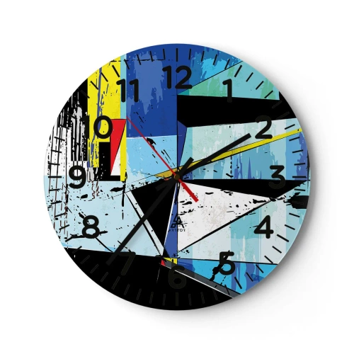 Horloge murale - Pendule murale - Regardez le monde sous un certain angle… - 30x30 cm