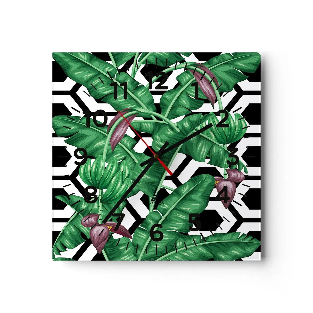 Horloge murale - Pendule murale - Une composition symétrique par nature - 30x30 cm