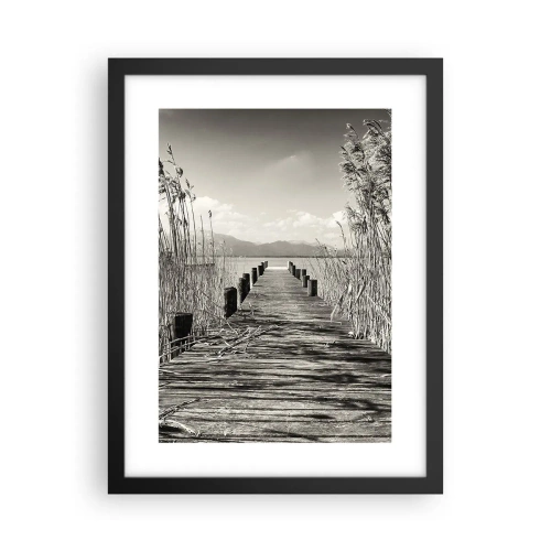 Affiche dans un cadre noir - Poster - Dans le calme de l'herbe - 30x40 cm