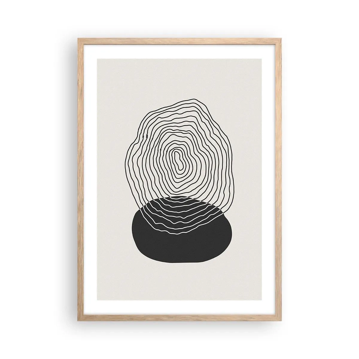 Affiche dans un chêne clair - Poster - Durabilité et oscillation - 50x70 cm