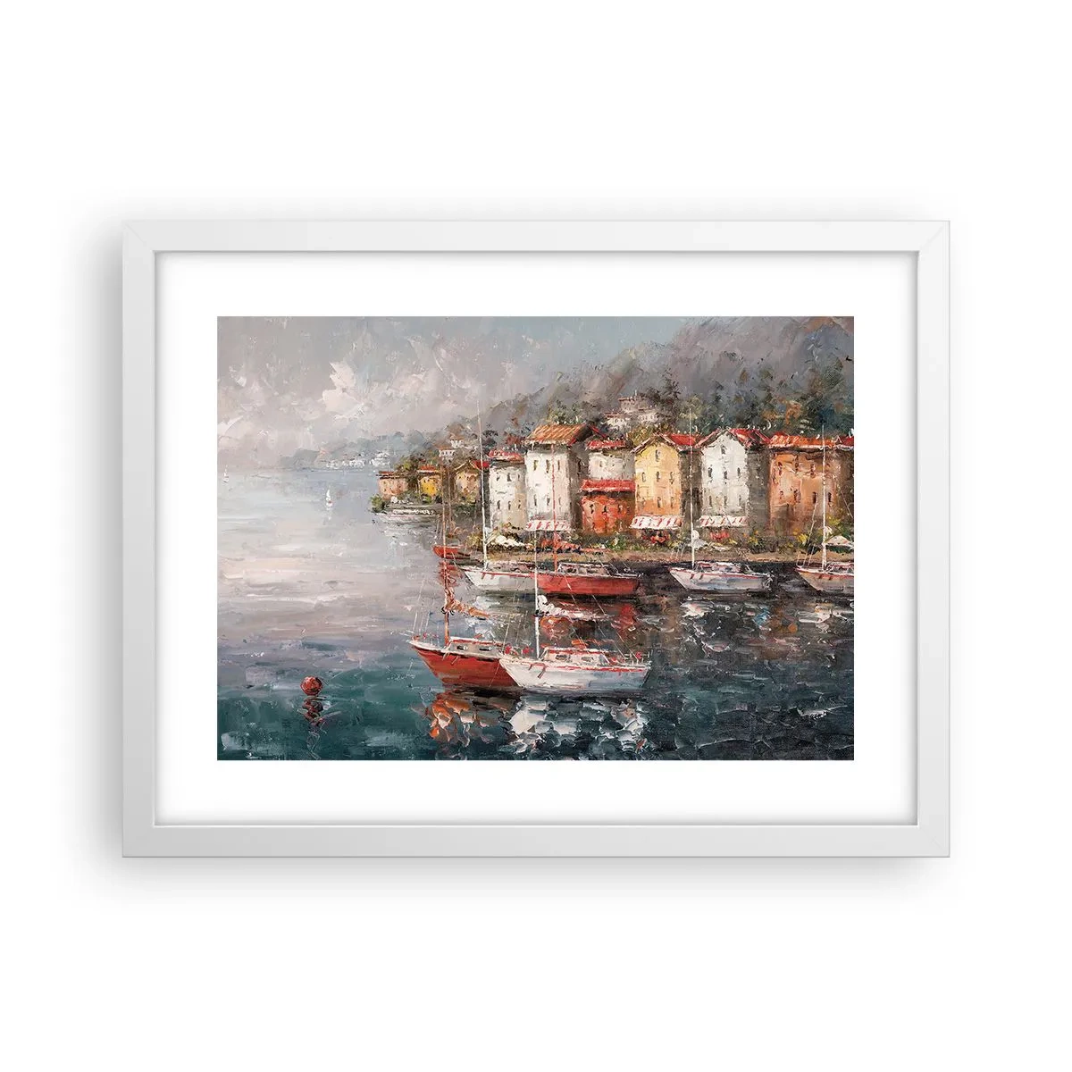 Affiche dans un cadre blanc - Poster - Havre romantique - 40x30 cm