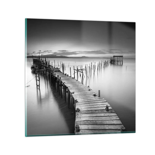 Impression sur verre - Image sur verre - La paix d'un rivage oublié - 60x60 cm