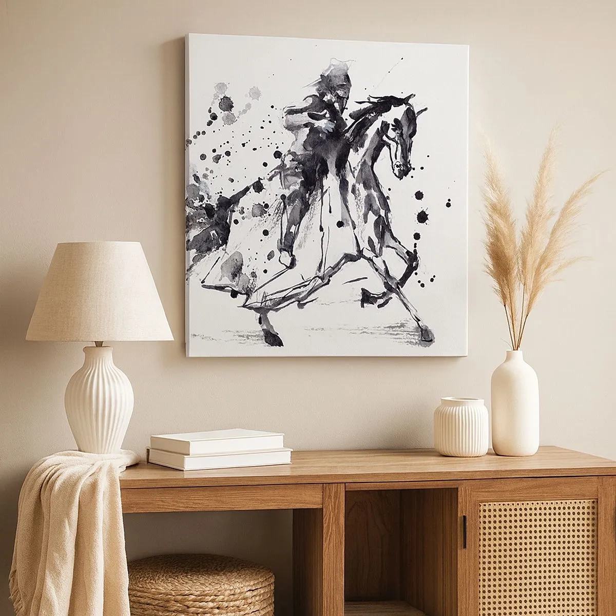 Impression sur toile - Image sur toile - Chevalier noir - 30x30 cm