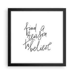 Affiche dans un cadre noir - Poster - C'est possible - 30x30 cm