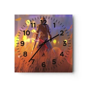 Horloge murale - Pendule murale - Chevalier errant - 30x30 cm