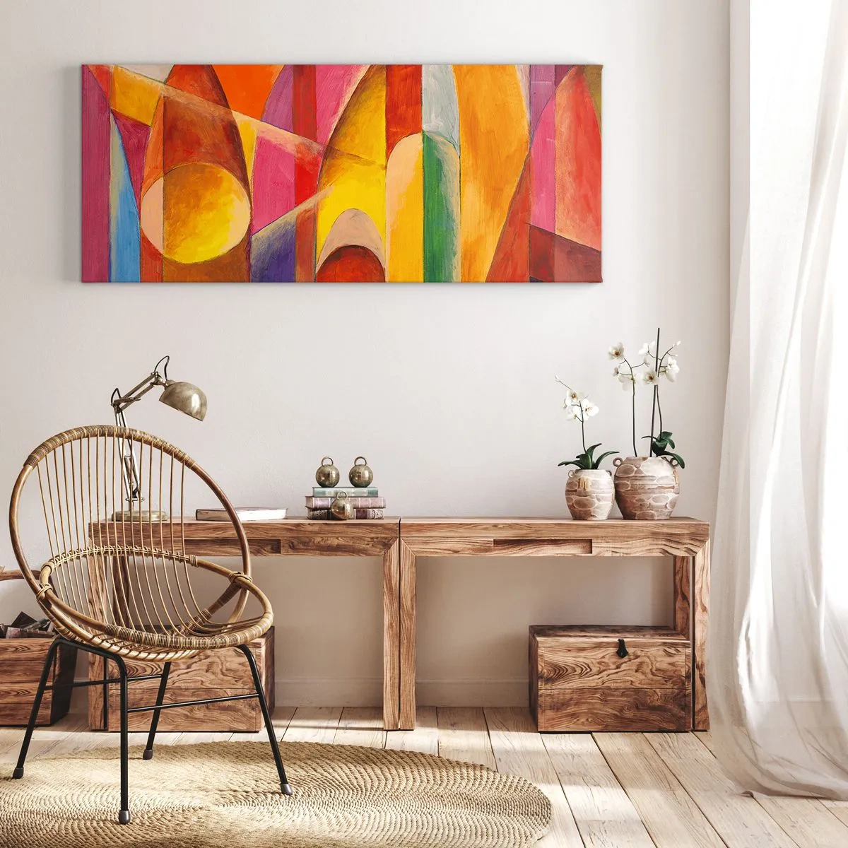 Impression sur toile - Image sur toile - Cathédrale du soleil - 100x40 cm