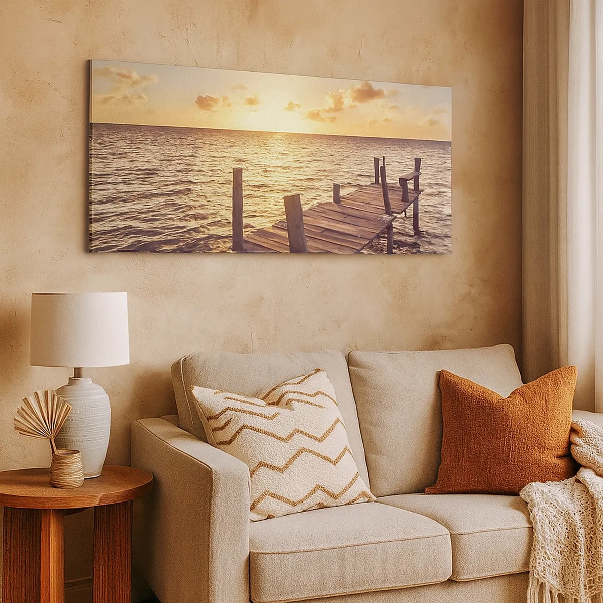 Impression sur toile - Image sur toile - La terre d'or de la douceur - 30x30 cm