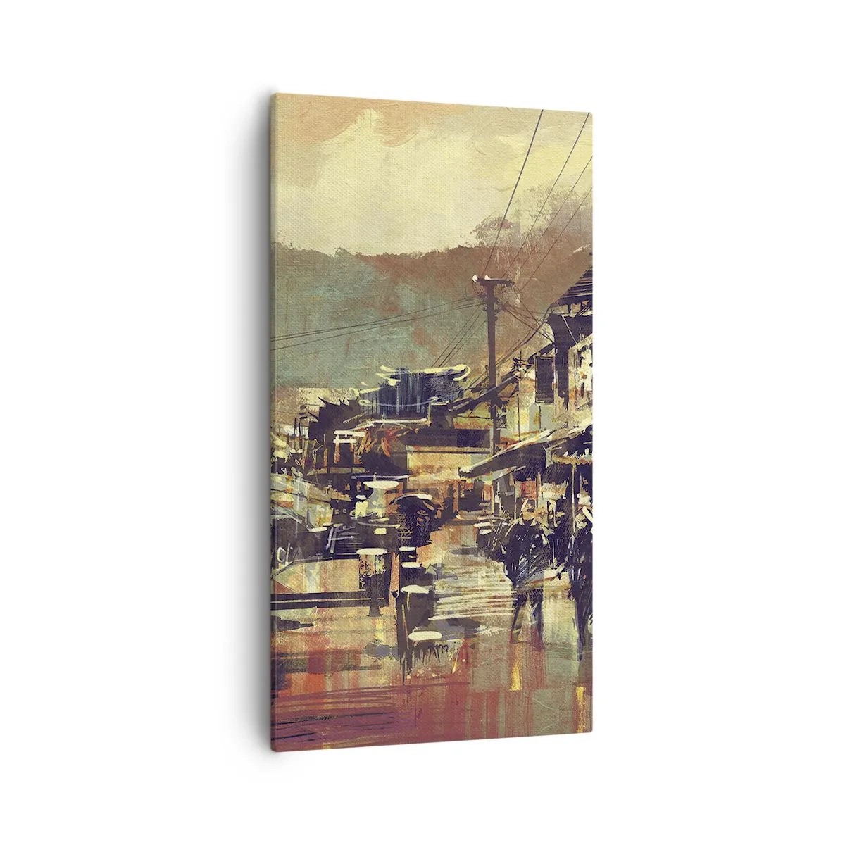 Impression sur toile - Image sur toile - La vie comme une richesse de gris - 55x100 cm