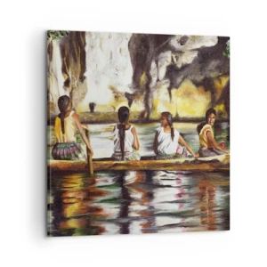 Impression sur toile - Image sur toile - Dans un paradis polynésien - 60x60 cm