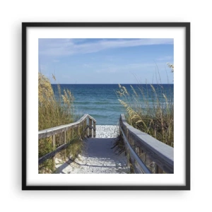 Affiche dans un cadre noir - Poster - Au soleil, sous le vent - 50x50 cm