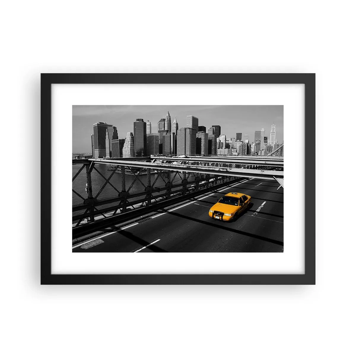 Affiche dans un cadre noir - Poster - Couleur de la grande ville - 40x30 cm