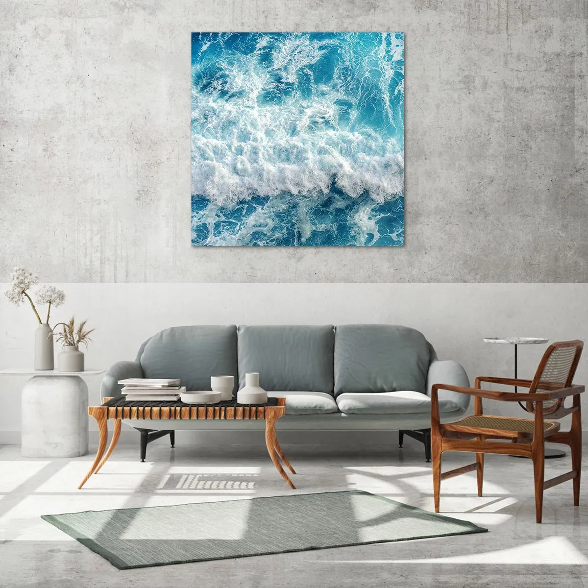 Impression sur verre - Image sur verre - Joyeusement et en sautant - 70x70 cm