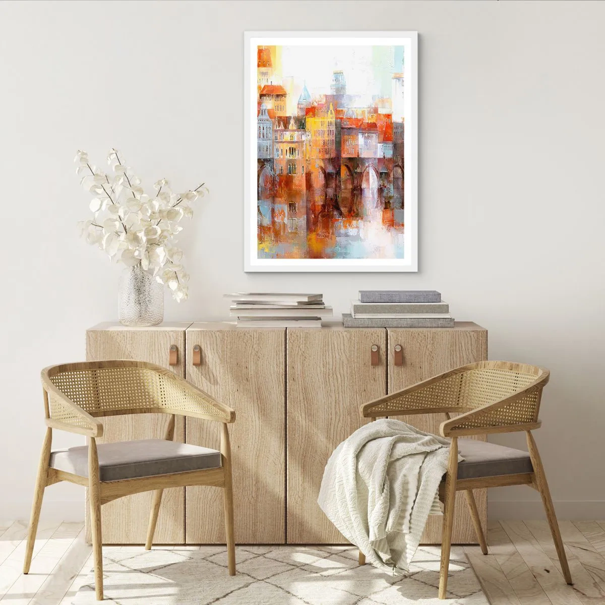 Affiche dans un cadre blanc - Poster - C'est aussi beau sous le pont - 50x70 cm