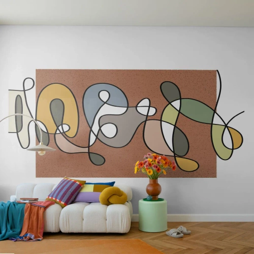 Papier Peint Autocollant Deluxe Sticker - Une abstraction qui mérite le sourire - Moderne, Abstraction, Morceau - 100x70 cm