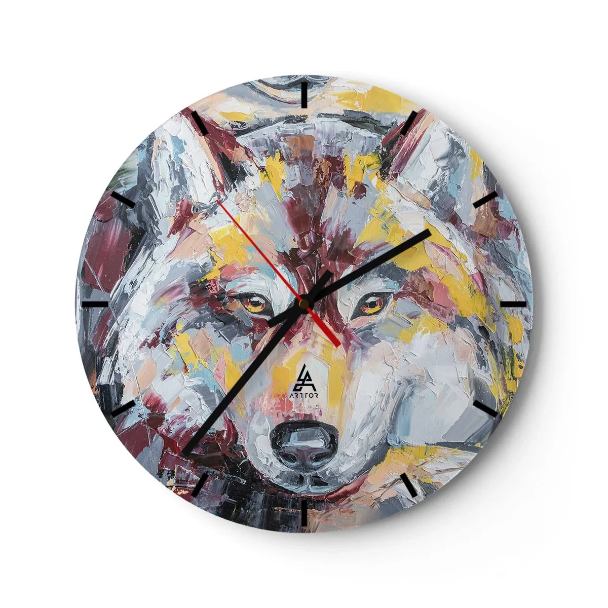 Horloge murale - Pendule murale - En paix au milieu des siens - 40x40 cm