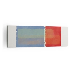 Impression sur toile - Image sur toile - Composition géométrique avec des blocs et des lignes colorés - 160x50cm - Esprit et lettre de la géométrie - Décoration murale moderne pour le salon et la chambre ARTTOR